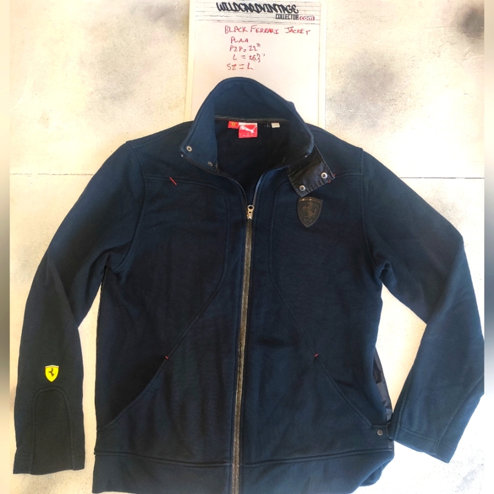 Ferrari Puma Long sleeve zip up jacket size Large